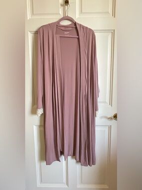 Haven Well W/in for Talbot Mauve Lightweight Robe W Size L wLace Cuff NWOT